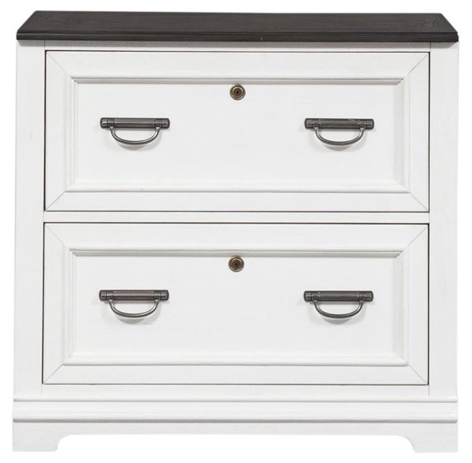 Allyson park wirebrushed white sales executive desk